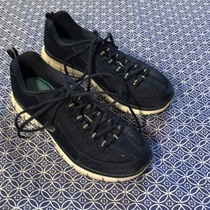 Skechers “Elite” Sneakers - Navy with a bit of silver